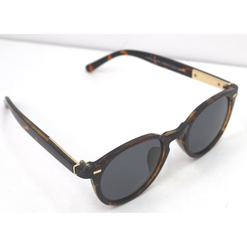 Foster Grant Easton Sunglasses Unisex OS Tortoise Excellent Polarized Round Gold